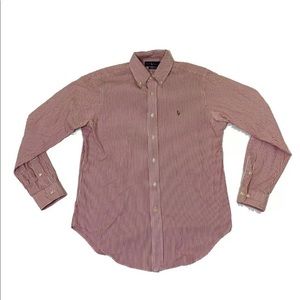 Ralph Lauren Pink Striped Dress Shirt 15 34/35
